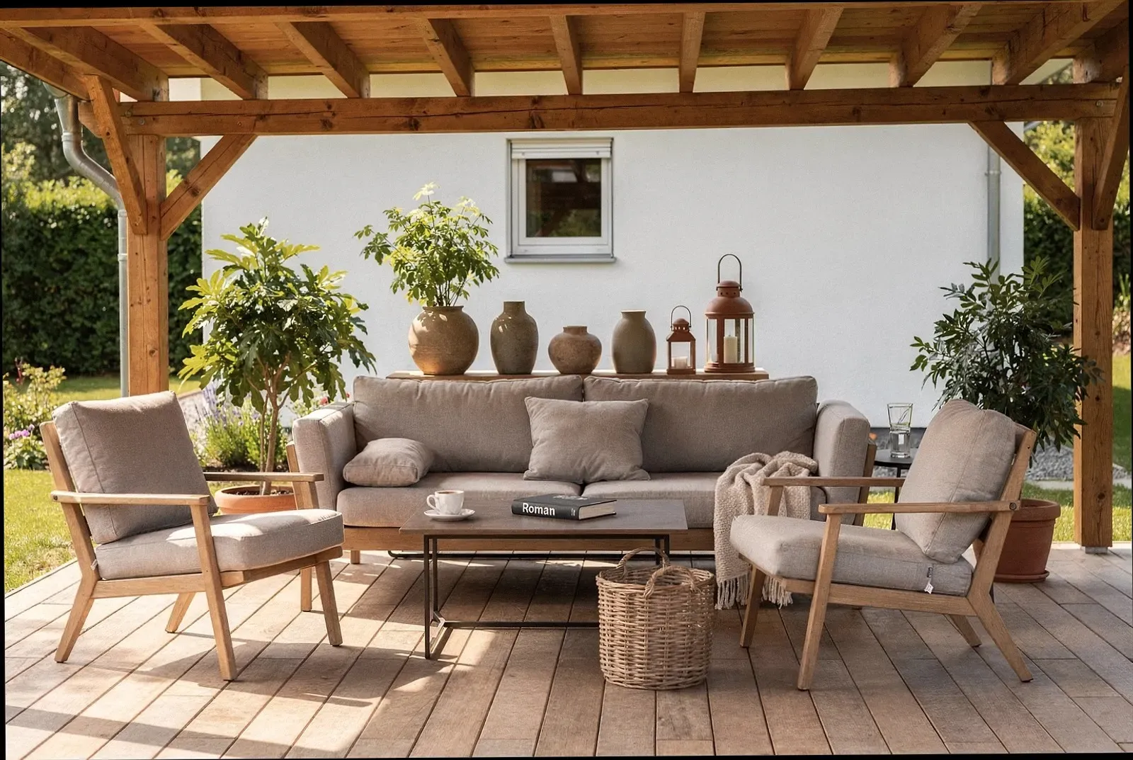 Terrassenüberdachung aus Holz in Kaiserslautern